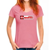 Manitou 지게차 티셔츠 Sz S - 빅사이즈, L, WoMen Deep pink