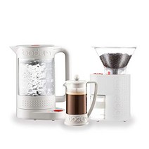 BODUM 보담 COFFEE KIT 커피 키트전동 밀 + 프렌치 프레스 + 전기 주전자 (화이트) [정규품] 3점 세트