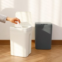 바네스데코 조명 센서 휴지통 16L (그레이) USB/건전지 호환 비닐증정, 단품