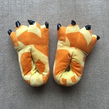 겨울용 부드럽고 따뜻한 몬스터 공룡 발 슬리퍼 남성 및 여성용 재미있는 부모-자녀 집 신발 방 코튼