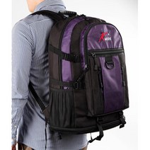 어깨 등판 쿠션 착용감 등산가방 50L 백패킹 베낭가방 30대, 퍼플