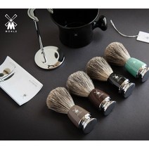 유럽명품 독일뮬레 리트모 클래식 면도기 퓨어 뱃저 오소리털 브러쉬, 블랙, 선물포장