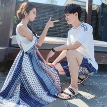 비치 원피스 여름 패밀리 커플룩 시밀러룩 신혼여행 바캉스 바다