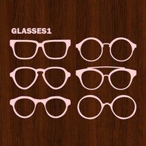 오피스왕국 안경1 그래픽 스티커, 핑크