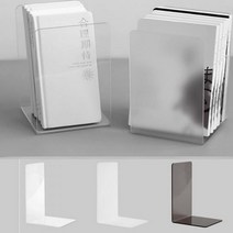 책지지대 북앤드 북앤드 북엔드 아크릴 북엔드 투명 투명, 투명 화이트
