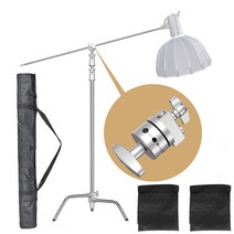 c 스탠드 라이트 스탠드 붐 암 키트 부착 고내구 100% 메탈 120cm~299cm 조절 가능 Godox Aputure Amaran Nanlite 촬영 스튜디오 촬영 포토 리플렉터 소프트 박스 모노라이트 우산 스트로브