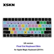 XSKN-로직 프로 X 파이널 컷 포토샵 PS 바로 가기 노트북 키보드 커버 애플 호환 아이맥 매직 핫 키 스킨, 03 US version Final Cut
