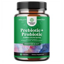 네이쳐스 크래프트 프리바이오틱스 프로바이오틱스 44억 CFU 60정 Natures Craft Prebiotic Probiotic, 1개, 기본