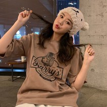학생 반팔 티 캐주얼 홍콩 한국 루즈한 올매치 2022 여름 여성티셔츠