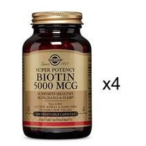 솔가 슈퍼 포텐시 비오틴 5000mcg 베지터블 캡슐, 100정, 4개