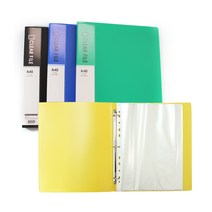 [문구조아] A4 O링 클리어 화일 20P 문구 사무용품 연두, 5개