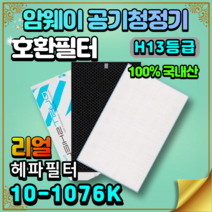 10-1076K 국내산 암웨이 공기청정기 호환 교체 필터 H13헤파 탈취 필터 세이퍼필터, 고급형 [H13헤파+탈취필터]