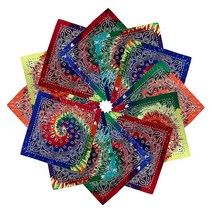 Supcow 12 팩 페이즐리 반다나 참신 코튼 반다나 카우보이 손수건 남성과 여성을위한 클래식 스카프, 2 6 Deep Swirl