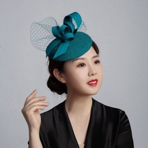 파티 디너 연회 귀부인 칵테일 웨딩 드레스 머리장식 모자 1