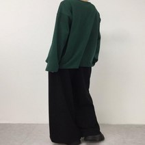 옷자락 여자 와이드팬츠 끈밴딩 편안한 츄리닝 레이온 바지