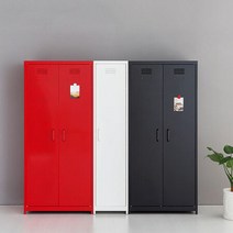 마켓비 MKB 철제 캐비넷 / 사무실 철재 수납장 원룸인테리어 옷장시리즈, MKB 캐비넷 긴세로 2문 수납장 레드