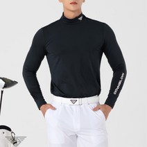 착용감 좋은 남자 골프 기모 긴팔 이너티 블랙 필드