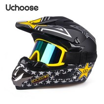 선물 야외 오토바이 오프로드 헬멧 motocross moto 자전거 헬멧 경주 전체 얼굴 먼지 자전거 보호 유리 성인 통기성, S, 13c
