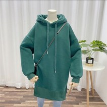 여성 기모 롱 후드티 맨투맨 겨울 하늘비즈 A25 R407C207