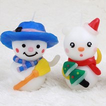 이야코양초 양초공예 이야코 겨울 눈사람 양초만들기 2개세트(기본눈사람모양파라핀포함), 단품, 1, 1