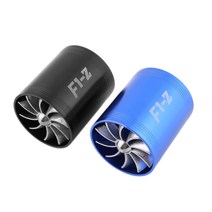 새로운 자동차 슈퍼 차저 더블 터보 네이터 공기 오픈 흡기 필터 연료 절약 터보 차저 팬, 검은색