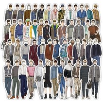 소년스티커 G형 세트 인물 다꾸 남자 패션 다이어리꾸미기, G형/50장