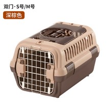 릿첼 캠핑캐리 더블도어 애견 강아지 고양이 켄넬 이동가방 이동장 케이지 캐리어 카키그린 S, D