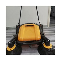 주차장청소기 바닥청소기 업소용 창고 마당 농장 도로 먼지 전기없이 작동 스위퍼를 가진 산업 편리한 손 미는 스위퍼 공장 작업장, 크로스 트랙 전용 농장