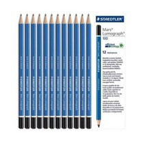 스테들러 연필 마스 루모그라프 12입 다양한 심경도, 4B
