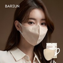 바른 새부리형 릴렉스핏 귀편한 마스크 중형 50매, 베이지