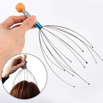 정수리 헤어 문어발 촉수 두피 자극 안마 마사지기 머리 마사지 모근 강화 관리 케어 지압 맛사지기, 랜덤 발송, 1개