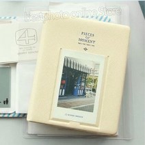 fujifilm instax 인스턴트 미니 11 9 8 7s 70 25 50s 90 미니 필름 34 인치 인화지 용 64 포켓 책 앨범, 베이지