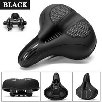 경량 가죽 자전거 시트 안장 사이클링 cycabel 3d 젤 좌석 남성 여성 두꺼운 mtb 도로 사이클 중공 통기성 편안한 부드러운 좌석, 05 C562 Black, 1개