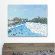 세계 명화그림 알프레드 시슬레 풍경그림 대형 와이드 홈카페 인테리어 거실 침실 카페, (시슬레) 루브시엔의 설경