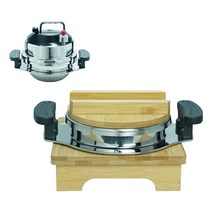 [최단기간10만개판매]나무포함 4종 풀세트 손잡이형KC안전인증 5분 바로밥 누룽지 가마솥 1-2인용 5중안전장치 미니압력밥솥 인덕션 겸용 스텐+나무세트 가정 캠핑 압력솥, (일반) 압력뚜껑+스텐솥+계량컵