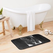 반려견쿨매트 고양이 강아지 여름 쿨매트 쿨패드 욕실 집 입구 매트에 흑백 목욕 매트 뉴 펀들 랜드 개 초상화, 80x49cm(31.5x20in)