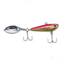 메탈 스핀바이브 루어 낚시 농어 우럭, 40g, 핑크골드