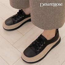 [디자이어로즈] 여자 천연소가죽 가을 스니커즈 3cm