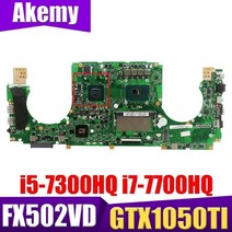 FX502VD GTX1050TI GPU i5-7300HQ i7-7700HQ CPU 8GB RAM 노트북 ASUS FX502V FX502VD FX502VE FX502VM 메인, GTX1050Ti-4G i7-7700