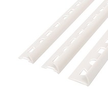 (재단가능) PVC 라운드 재료분리대(아이보리) 3사이즈(8 10 12mm) 2.4M _철물 몰딩 마루몰딩 바닥타일 타일마감 마감재 꼼꼼이 코너비드 ㄱ자, 8mm용