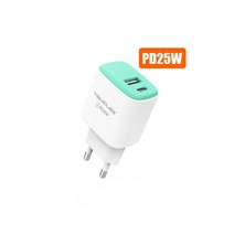 가정용 PD 25W 2포트 USB+C포트 고속 충전기 (본체만) S22울트라 충전기 가정용 판촉물, 템플러USB+C포트충전기(본체만)