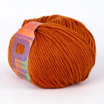 [앵콜스] 피카소울실 6ply (낱개) 뜨개실 털실, 49 오렌지브라운 (30g)