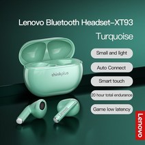 명품 운동용 이어폰XT93 Lenovo Thinkplus 블루투스 헤드셋 무선 바이노럴 TWS5.1 스포츠, 01 black, 01 black