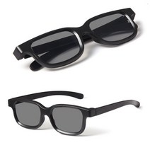 RealD 시네마 3D 영화 극장 시스템 성인용 수동 편광 안경 2 피스, [01] 2PCS Black, 01 2PCS Black
