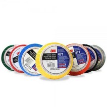 3M 471 PVC 바닥 라인테이프 32.9m 황 녹 적 검 청 백, 블랙
