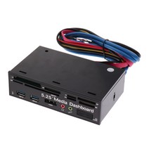 5.25 ' High USB3.0 / 2.0 멀티 카드 멀티미디어 플레이어 패널, 142x87x40mm, ABS, 블랙