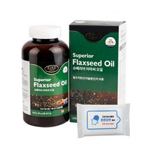 에버그린 식물성 캐나다 아마씨 아마씨유 오일 필수지방산 리놀렌산 365캡슐 + 튼튼마켓 전용로고 물티슈 증정, 1개