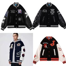 토키바 777 자수패치 모직야구점퍼 4종 오버핏 빅사이즈 힙합점퍼