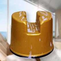 욕실 Y존 의자 안마 일본 다용도 스툴 미끄럼방지, 골드 + 미끄럼 방지 소프트 실리콘 패드