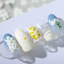 5D 리얼엠보스티커 봄꽃, 단품, 단품